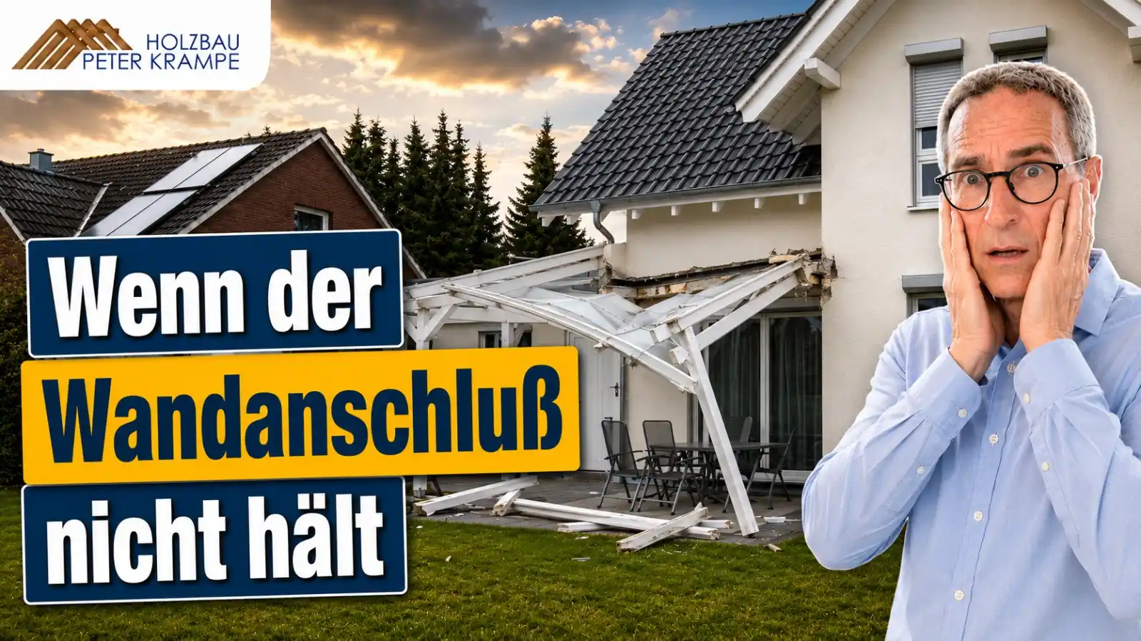 Videovorschau: Wandanschluss eines Terrassendachs